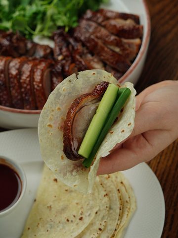 Peking duck wrap